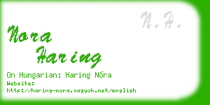 nora haring business card